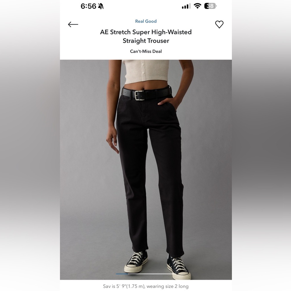 American Eagle Outfitters Black Straight Leg Pants